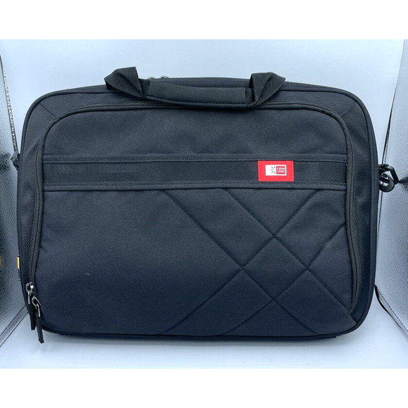 Briefcase Case Logic Laptop and Tablet 15-Inch Black Crossbody Shoulder Pockets - Picture 1 of 10